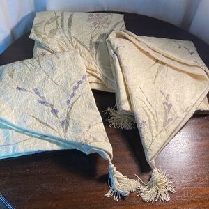 Croscill Floral valances with Tassels set of 3